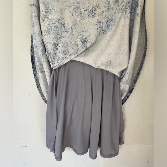 EUC Betsey Johnson Puff Cap Sleeve Blue Floral Roses Fit & Flare Skater Dress - Picture 11 of 11